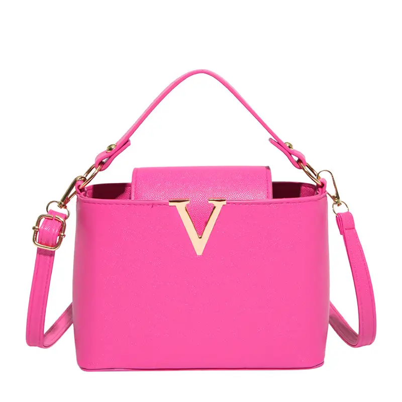 Black Gold V-Logo One Shoulder Crossbody Bag - Image 10