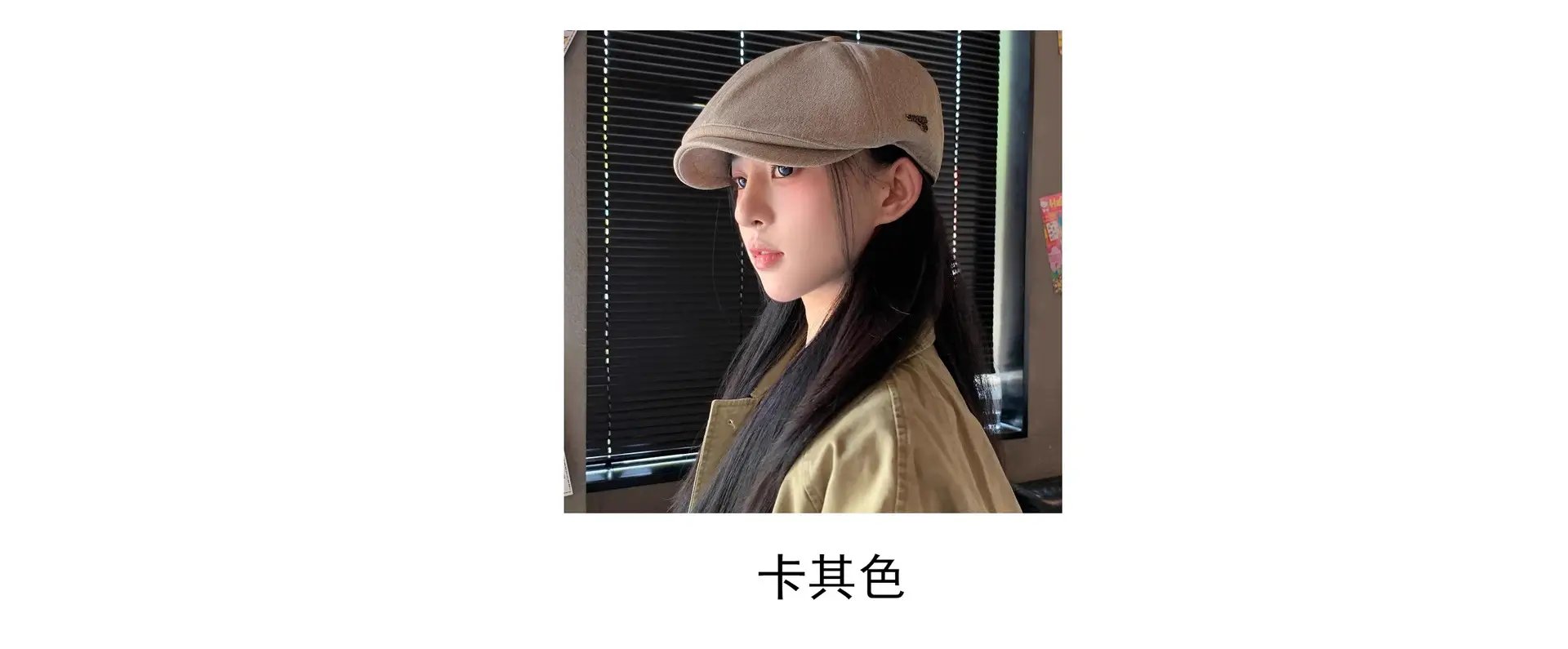 Women White Cap Retro Distressed Spring Autumn Beret Small — feature 4