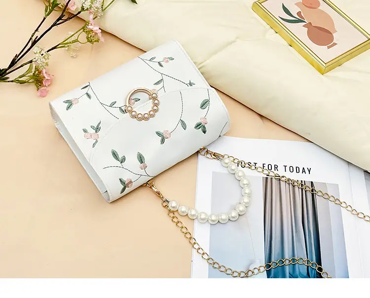 Yellow Pearl Chain Handbag for Women — feature 29