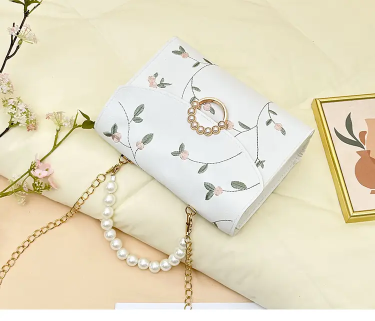 Yellow Pearl Chain Handbag for Women — feature 30