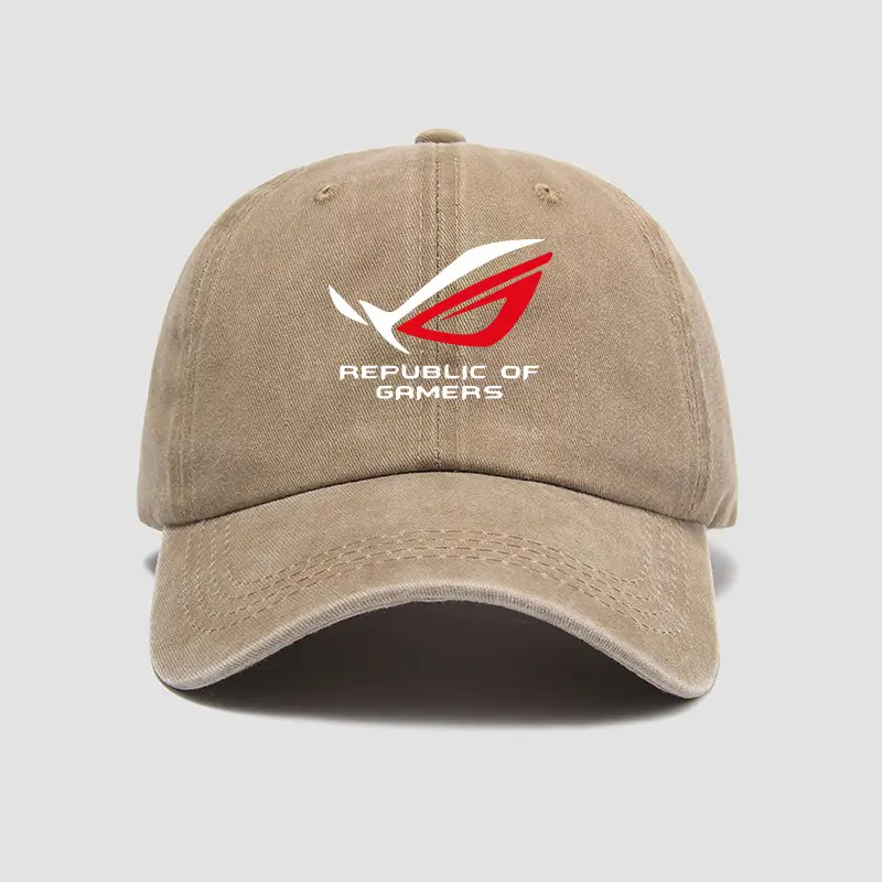 Gamer Nation Logo Cap for Men Women Washed Duck Tongue Large Bristle