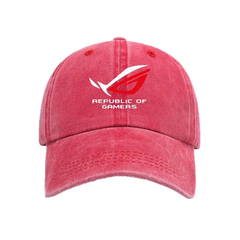 Gamer Nation Logo Cap for Men Women Washed Duck Tongue Large Bristle
