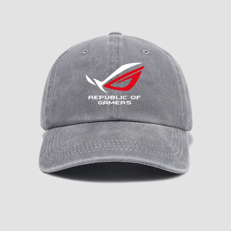 Gamer Nation Logo Cap for Men Women Washed Duck Tongue Large Bristle