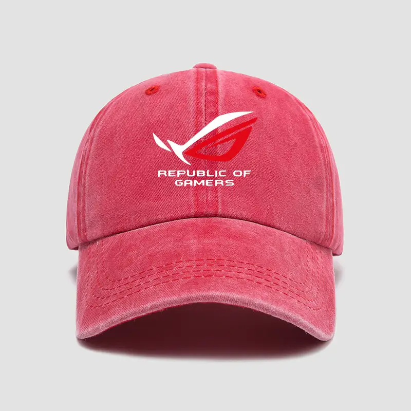 Gamer Nation Logo Cap for Men Women Washed Duck Tongue Large Bristle