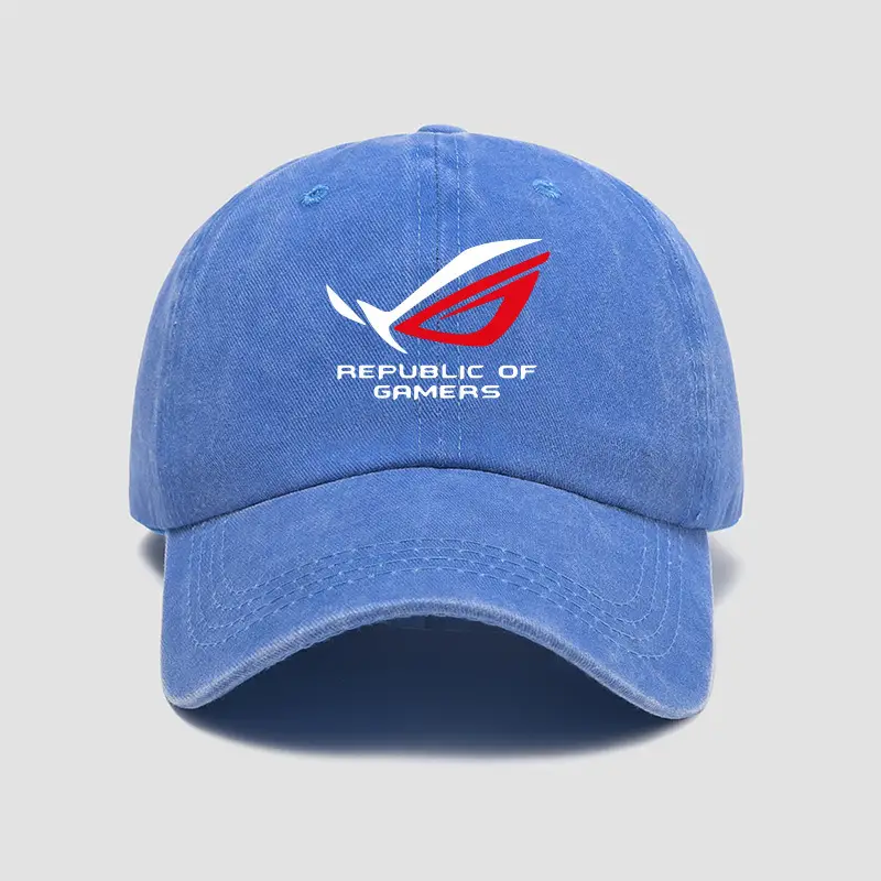 Gamer Nation Logo Cap for Men Women Washed Duck Tongue Large Bristle