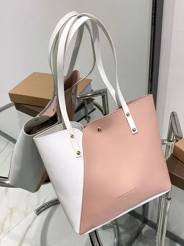 2025 Large Capacity Women's Black White Tote Bag - Image 7