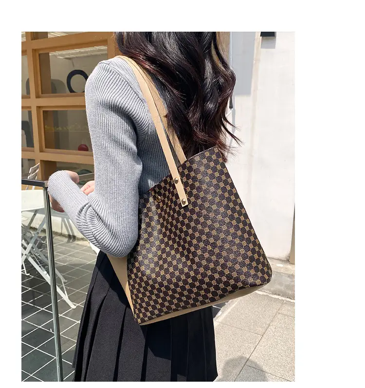 2025 Large Capacity Women's Black White Tote Bag — feature 14