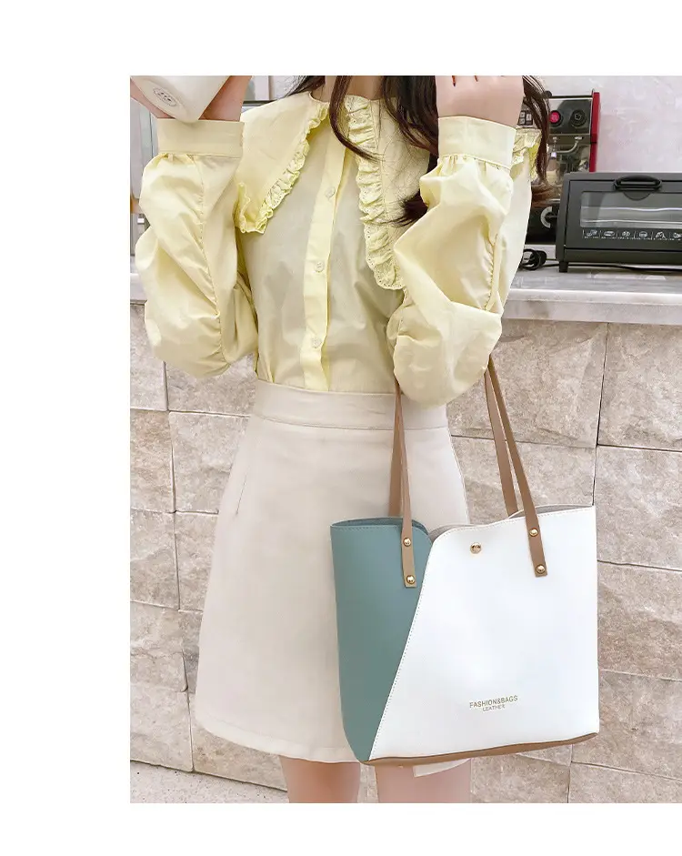 2025 Large Capacity Women's Black White Tote Bag — feature 7