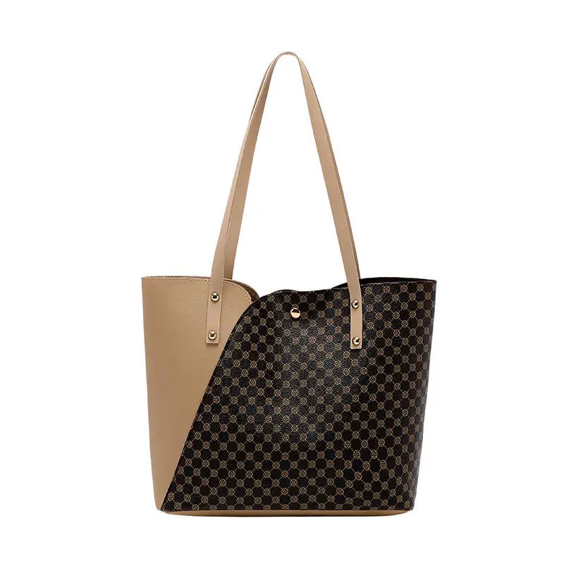 2025 Large Capacity Women's Black White Tote Bag - Image 5