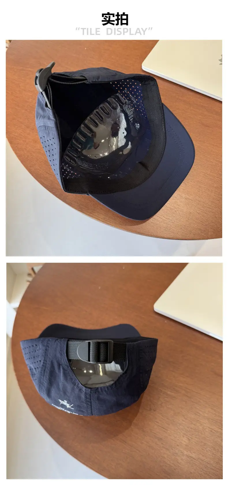 Men's Blue Duckbill Cap with Brand Logo — feature 5