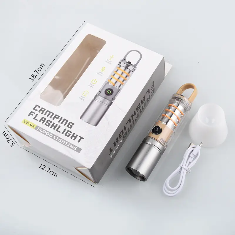 Sky-Piercing Flashlight with Side Light & Type-C Charging β feature 2