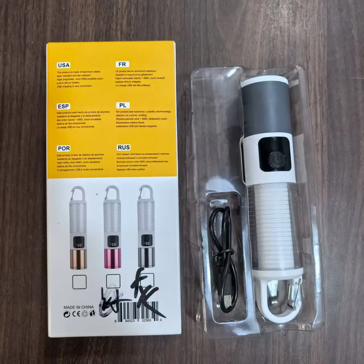 Sky-Piercing Flashlight with Side Light & Type-C Charging - Image 6