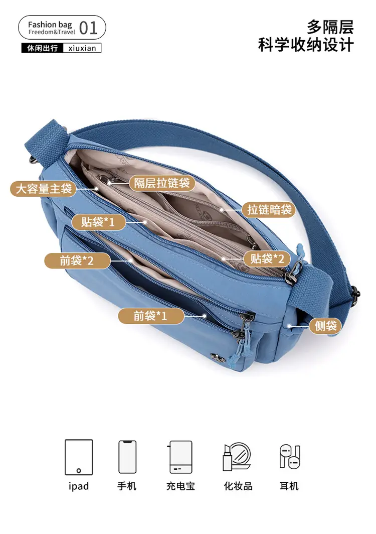Women's Waterproof Shoulder Crossbody Bag Multi Color — feature 6
