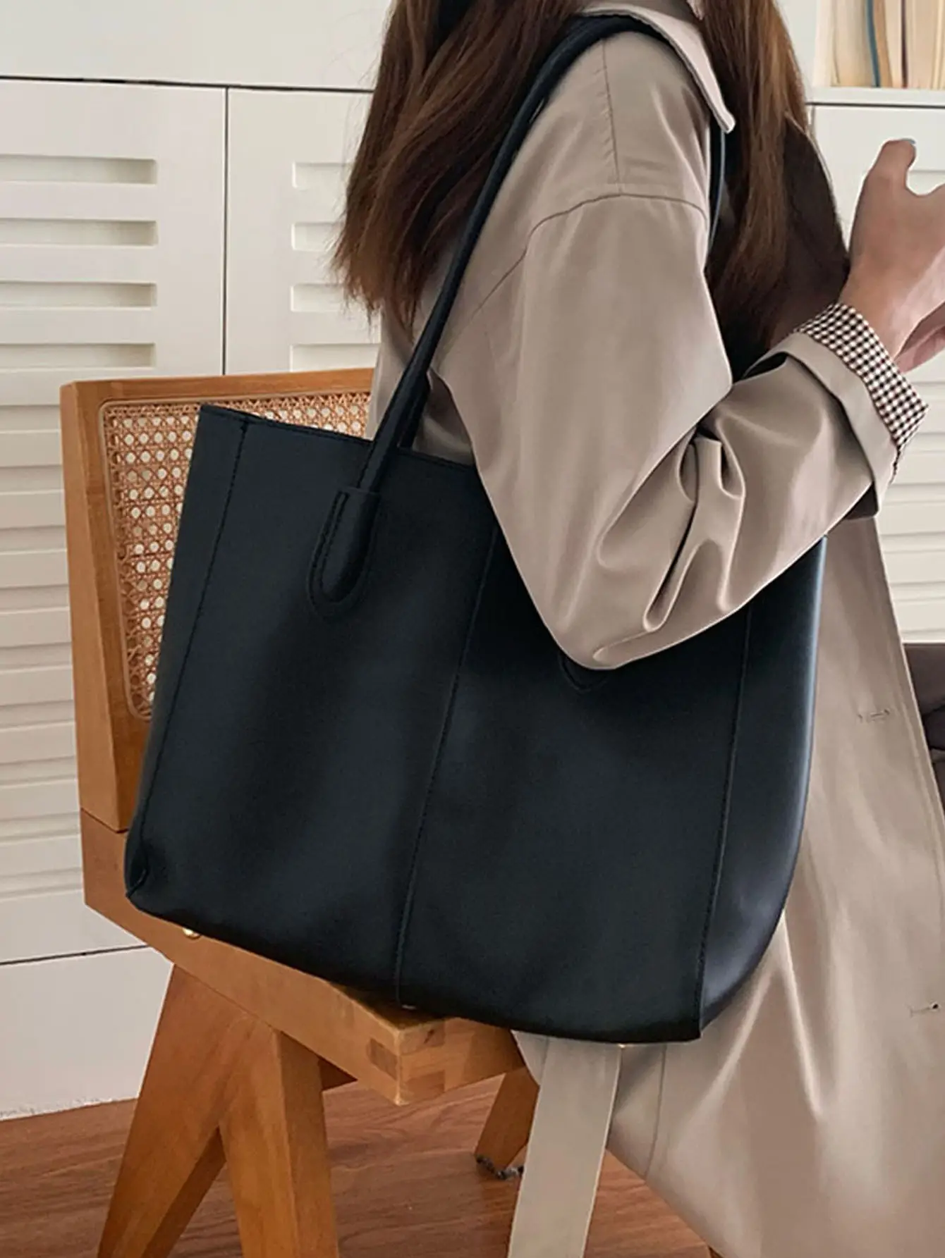 2026 Brown Textured Tote Bag for Women Large Capacity - Image 4