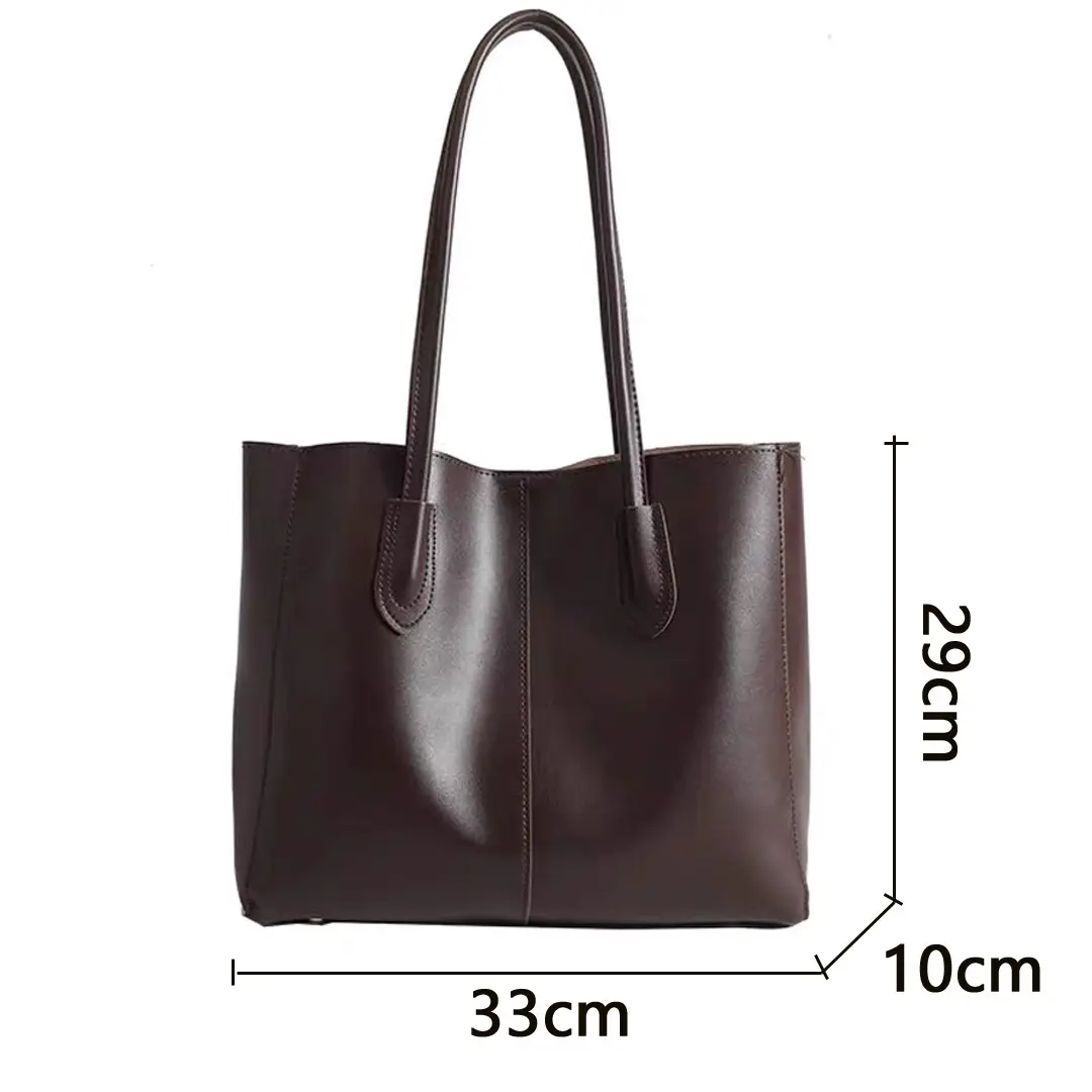 2026 Brown Textured Tote Bag for Women Large Capacity — feature 1
