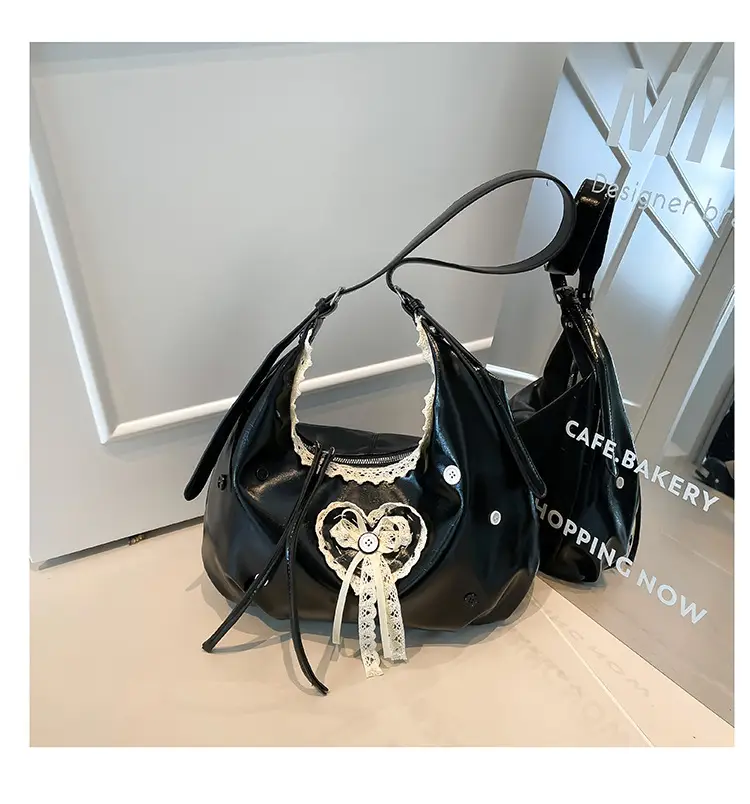 Women's Cream Crossbody Bag with Lace Trim — feature 16