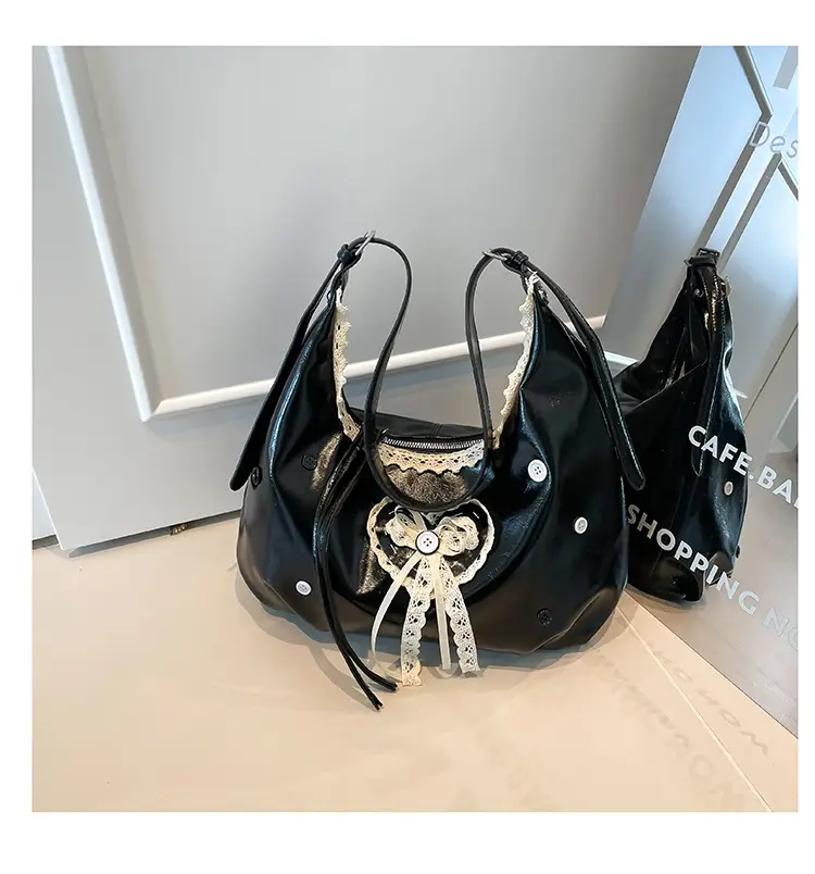 Women's Cream Crossbody Bag with Lace Trim — feature 17