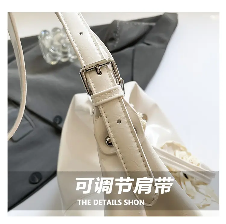 Women's Cream Crossbody Bag with Lace Trim — feature 4