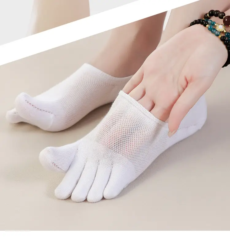 Thin Cotton Socks Five-Finger Socks Men's Short Socks Summer Mesh Breathable Split Toe Anti-Odor Sweat-Absorbent Spring Liaoyuan Socks Wholesale — feature 11