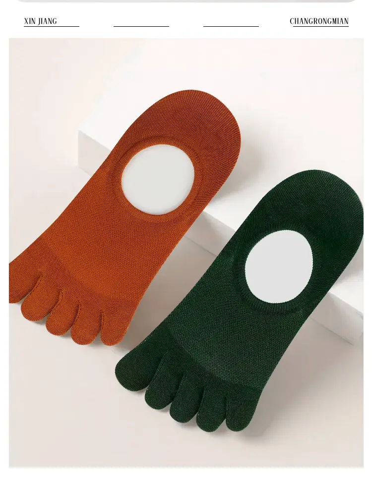 Thin Cotton Socks Five-Finger Socks Men's Short Socks Summer Mesh Breathable Split Toe Anti-Odor Sweat-Absorbent Spring Liaoyuan Socks Wholesale — feature 5
