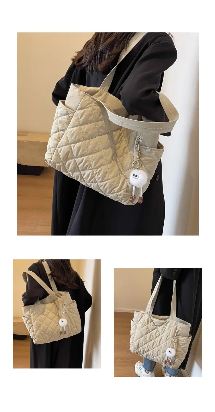 Women Quilted Shoulder Bag Olive Green 2023 New — feature 10