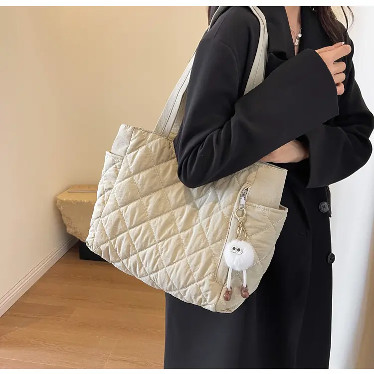 Women Quilted Shoulder Bag Olive Green 2023 New — feature 18