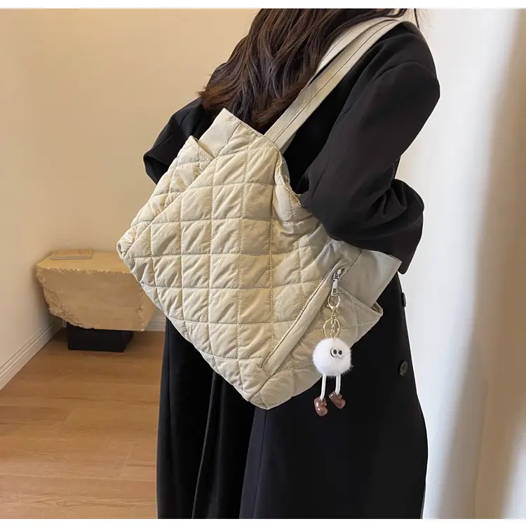 Women Quilted Shoulder Bag Olive Green 2023 New — feature 21