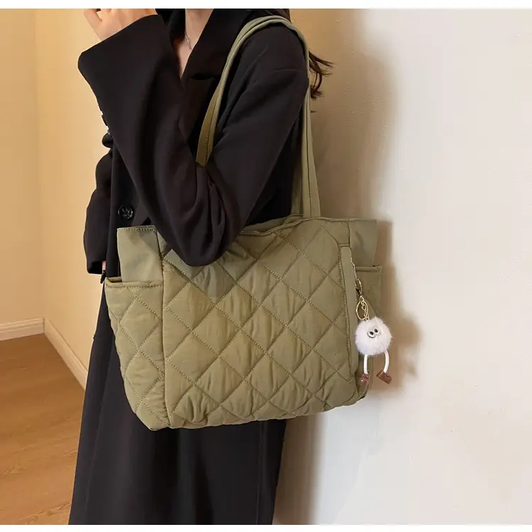 Women Quilted Shoulder Bag Olive Green 2023 New — feature 46