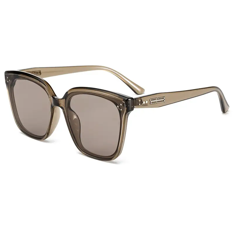 Black Retro Sunglasses Anti-UV Driving Large Face Slimming - Image 3