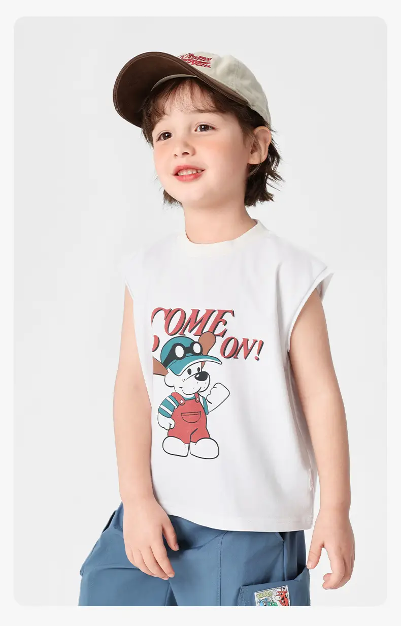 Right European Boys Sleeveless T-Shirt Pink 2025 — feature 17