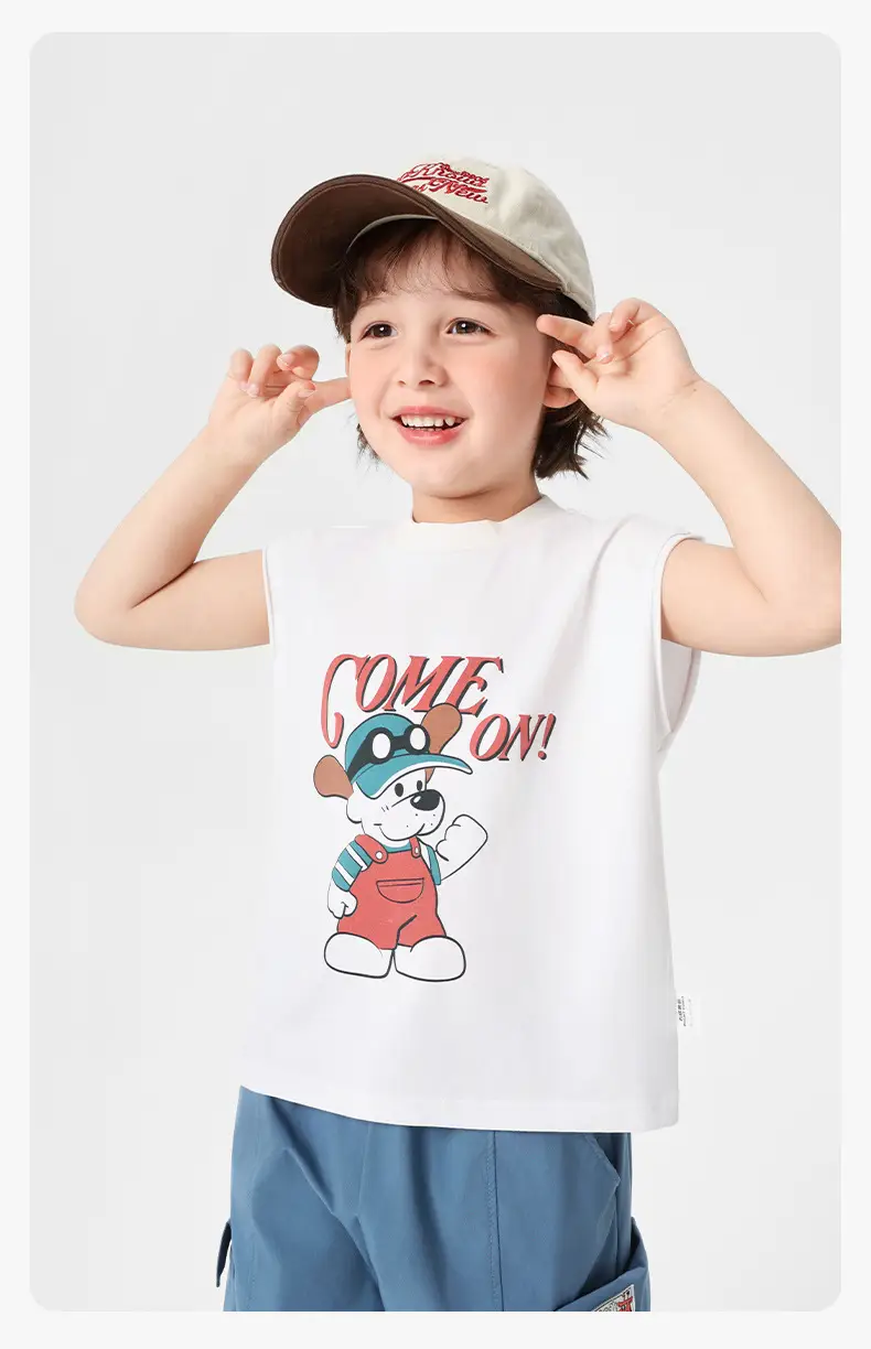 Right European Boys Sleeveless T-Shirt Pink 2025 — feature 18