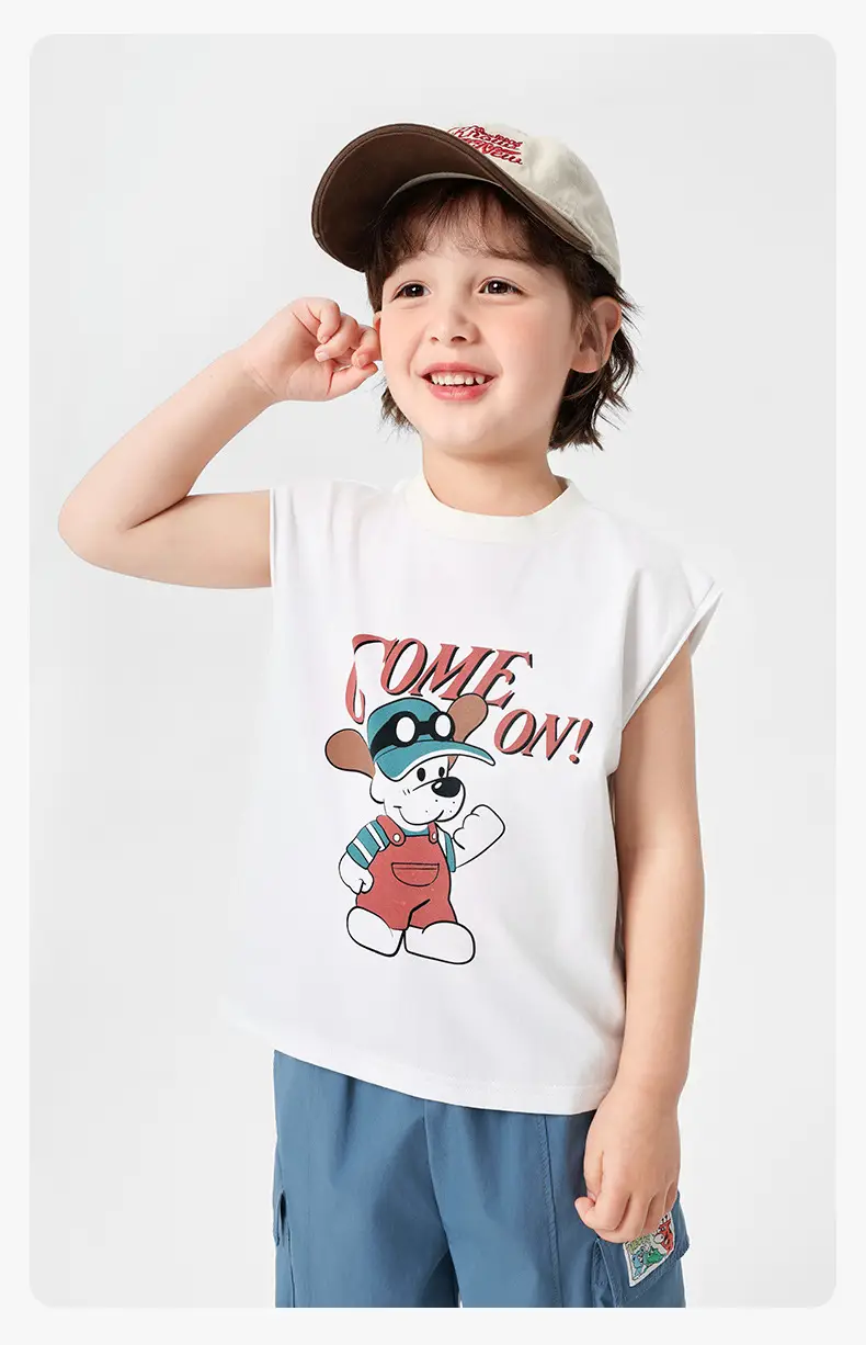 Right European Boys Sleeveless T-Shirt Pink 2025 — feature 19