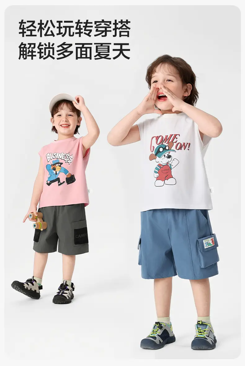 Right European Boys Sleeveless T-Shirt Pink 2025 — feature 5