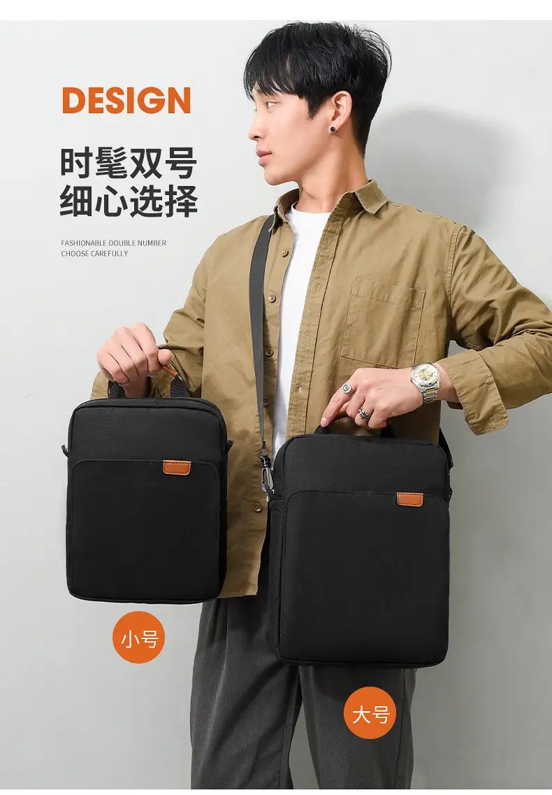 Black Crossbody Tablet Bag for Work & Commute — feature 13