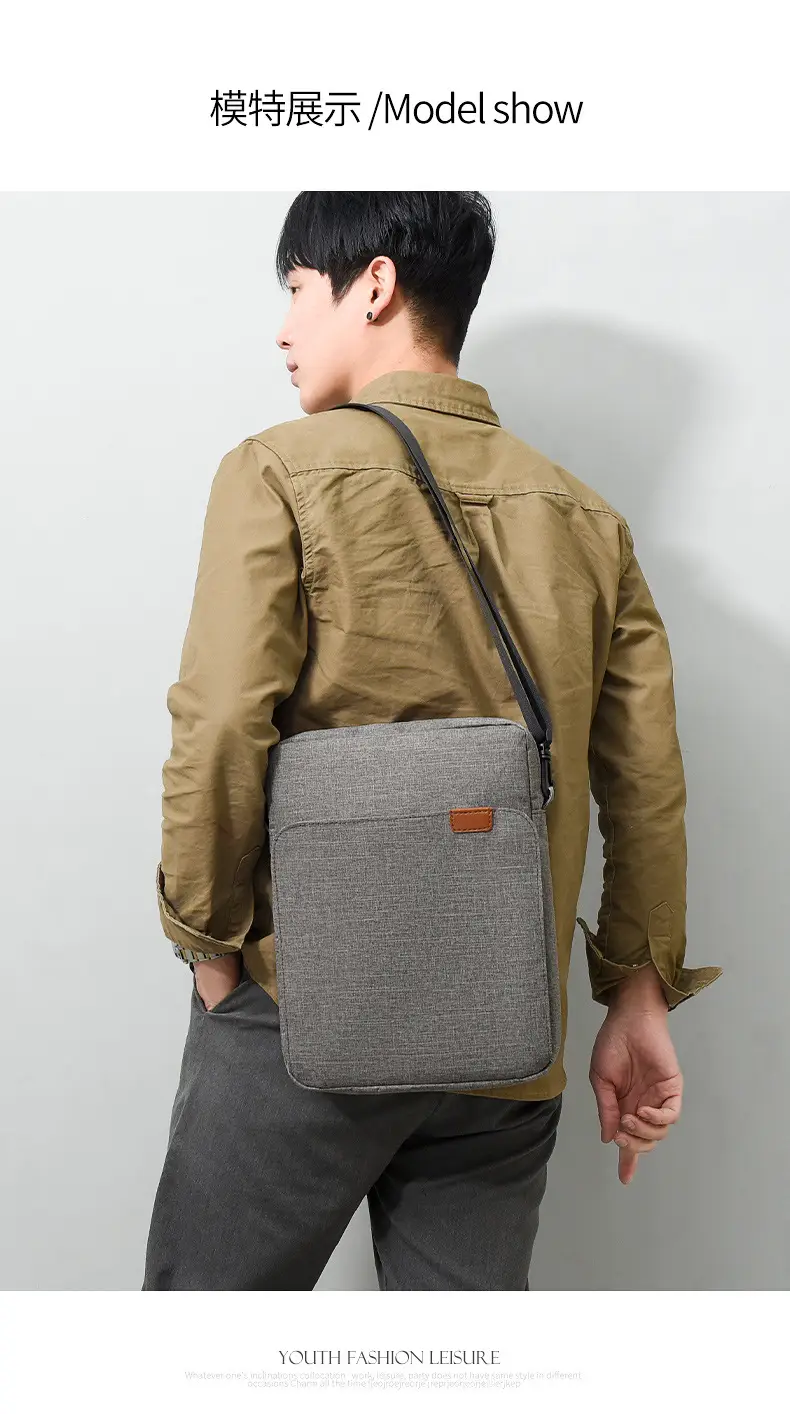 Black Crossbody Tablet Bag for Work & Commute — feature 26