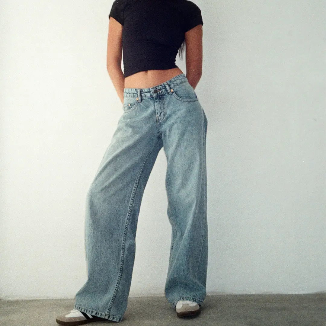 American Vintage High Waist Non-Elastic Washed Straight-Leg Jeans Women's Autumn New Street Wide Leg Denim Women's Pants — feature 8
