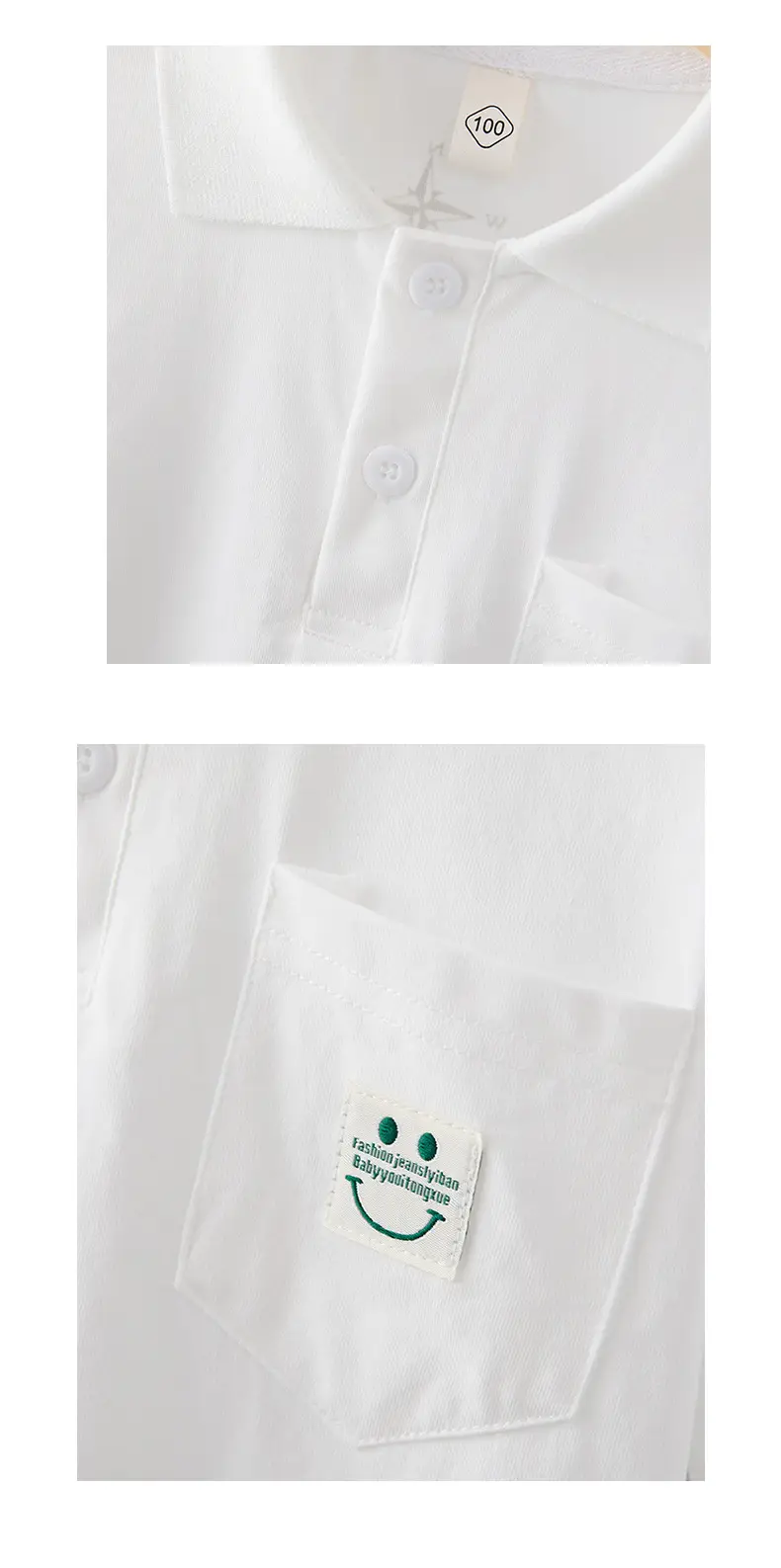 Boys Green Cotton Polo Shirt Summer 2025 Medium Large — feature 6