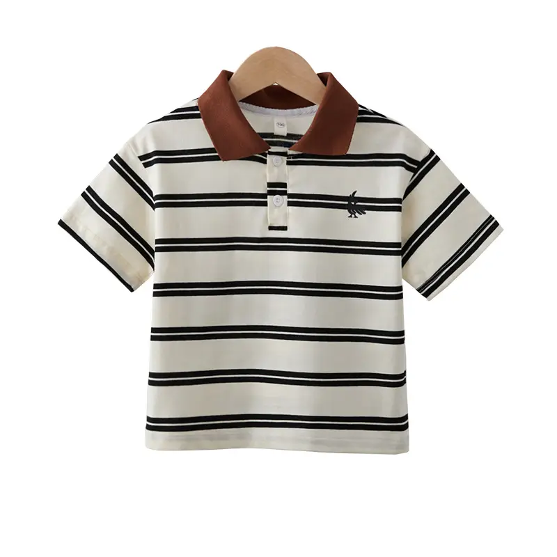 Boys Striped Cotton Polo Shirt Summer 2025 - Image 5