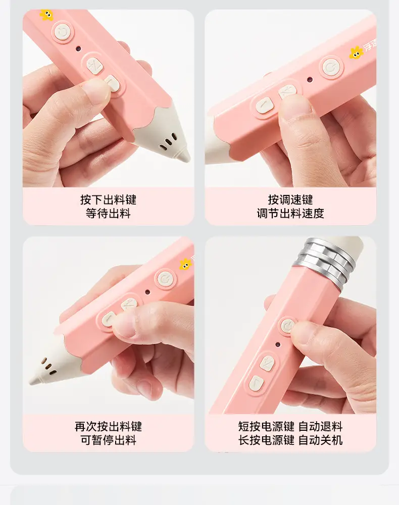 3D Printing Pen Kidsren's Stereo Graffiti Painting Pen Low Temperature Non-Hot Birthday Gift DIY Set Multi-Function — feature 15