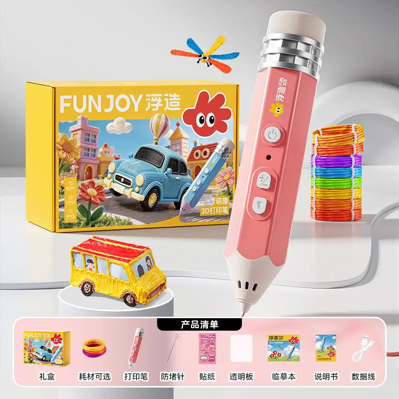 3D Printing Pen Kidsren's Stereo Graffiti Painting Pen Low Temperature Non-Hot Birthday Gift DIY Set Multi-Function