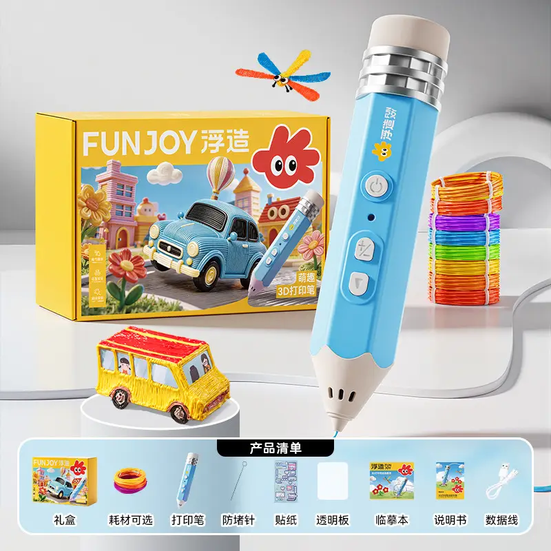 3D Printing Pen Kidsren's Stereo Graffiti Painting Pen Low Temperature Non-Hot Birthday Gift DIY Set Multi-Function