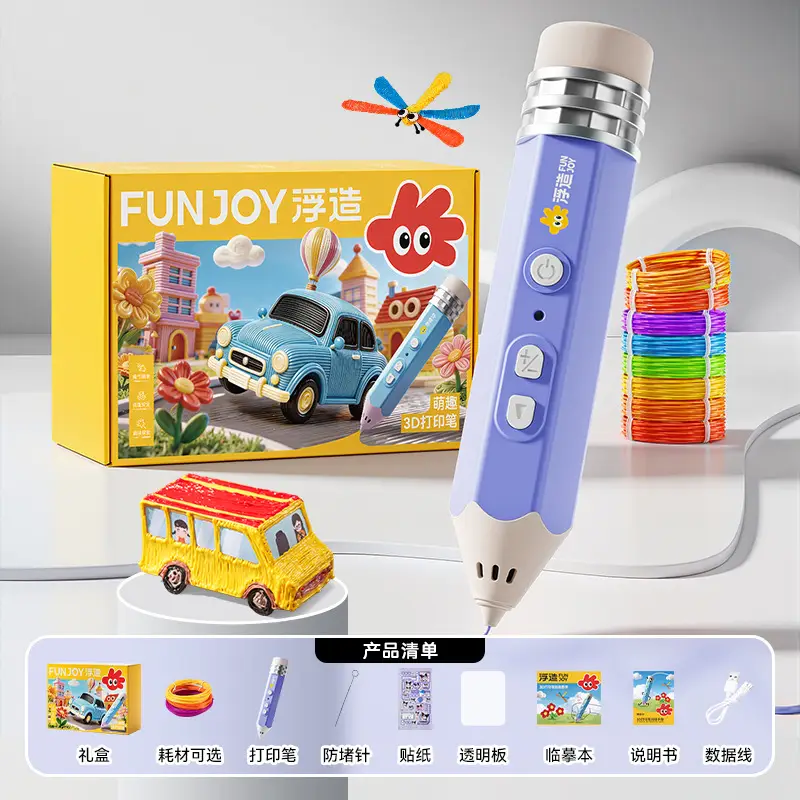 3D Printing Pen Kidsren's Stereo Graffiti Painting Pen Low Temperature Non-Hot Birthday Gift DIY Set Multi-Function
