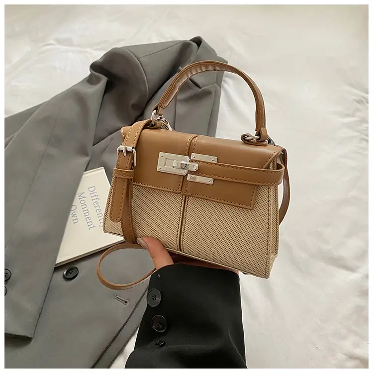 2025 New Kelly Bag High-End Fashion Brown Leather Crossbody - Image 3