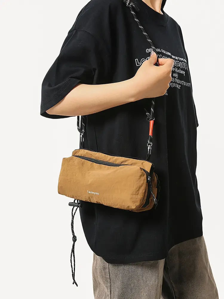 Tan Crossbody Bag for Men Women Mobile Phone Bag - Image 6
