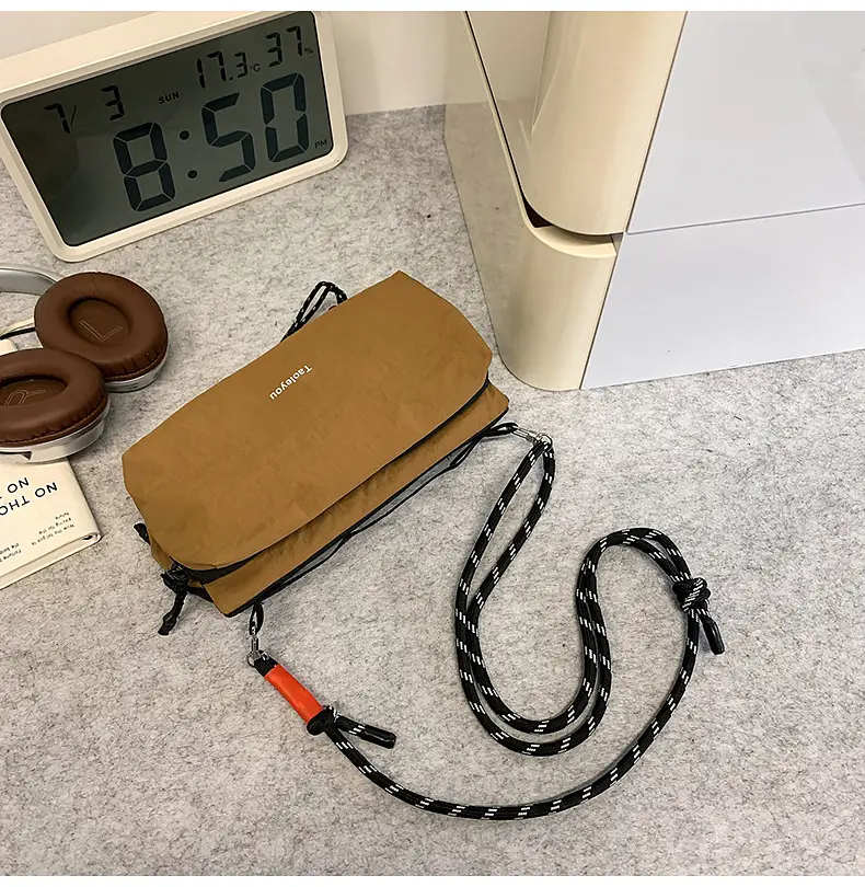 Tan Crossbody Bag for Men Women Mobile Phone Bag — feature 42