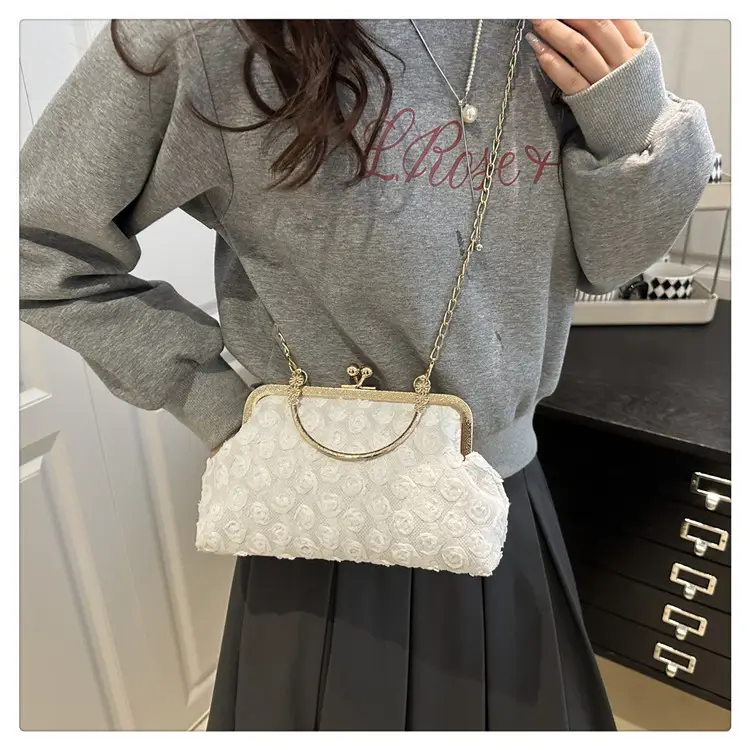 French Style Purple Lace Shoulder Bag for Women — feature 26