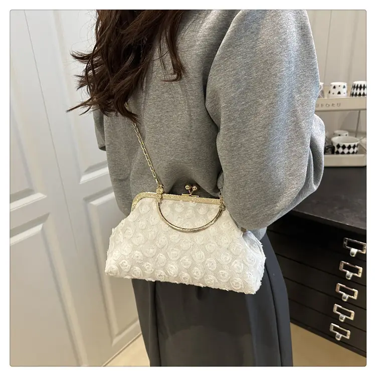 French Style Purple Lace Shoulder Bag for Women — feature 28