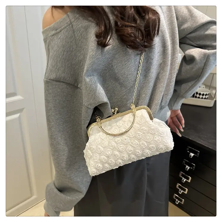 French Style Purple Lace Shoulder Bag for Women — feature 31