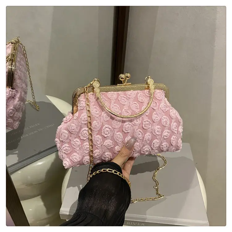 French Style Purple Lace Shoulder Bag for Women — feature 34