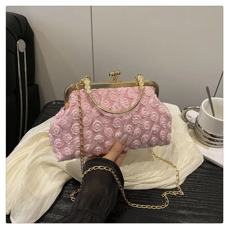 French Style Purple Lace Shoulder Bag for Women — feature 35